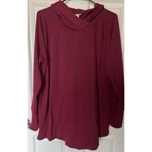 EUC LuLaRoe Amber Maroon Hoodie